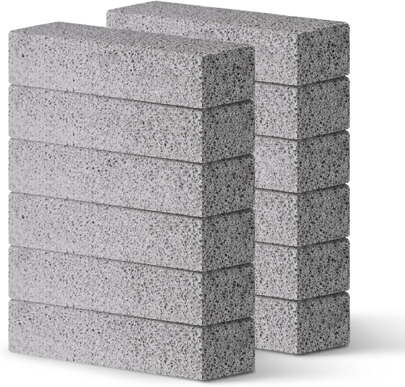 Lenicany 12Pack Pumice Stone for Toilet Cleaning Bowl Stick,Powerfully Cleans Hard Water Rings, Calcium Buildup & Stains, Suitable for Cleaning Toilet, Bathtubs, Kitchen Sink, Grill - Image 1
